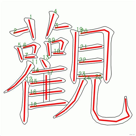 觀 筆劃|筆順字典